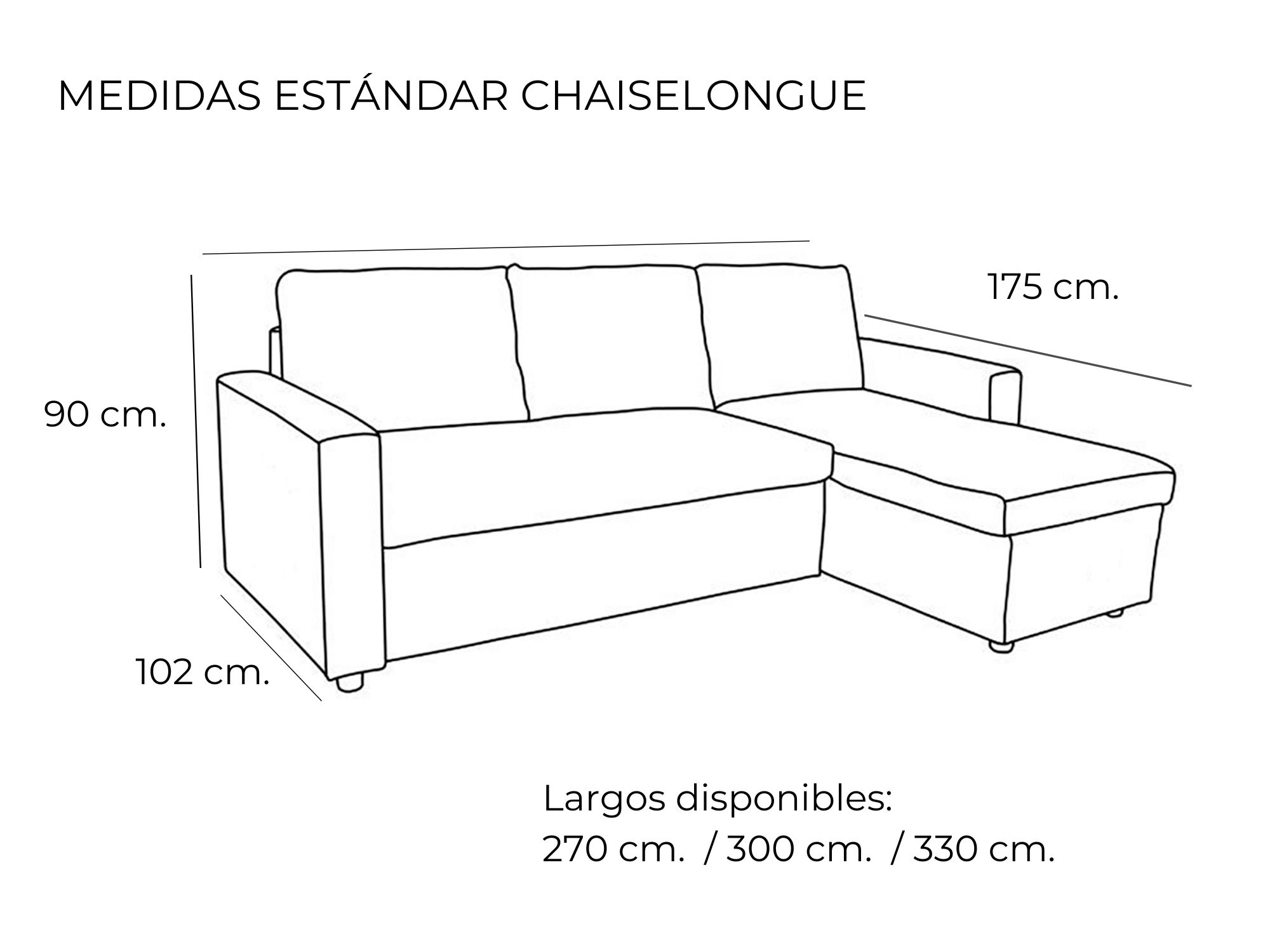 Sofá moderno de diseño Divani Dyor chaiselongue comprar online tienda